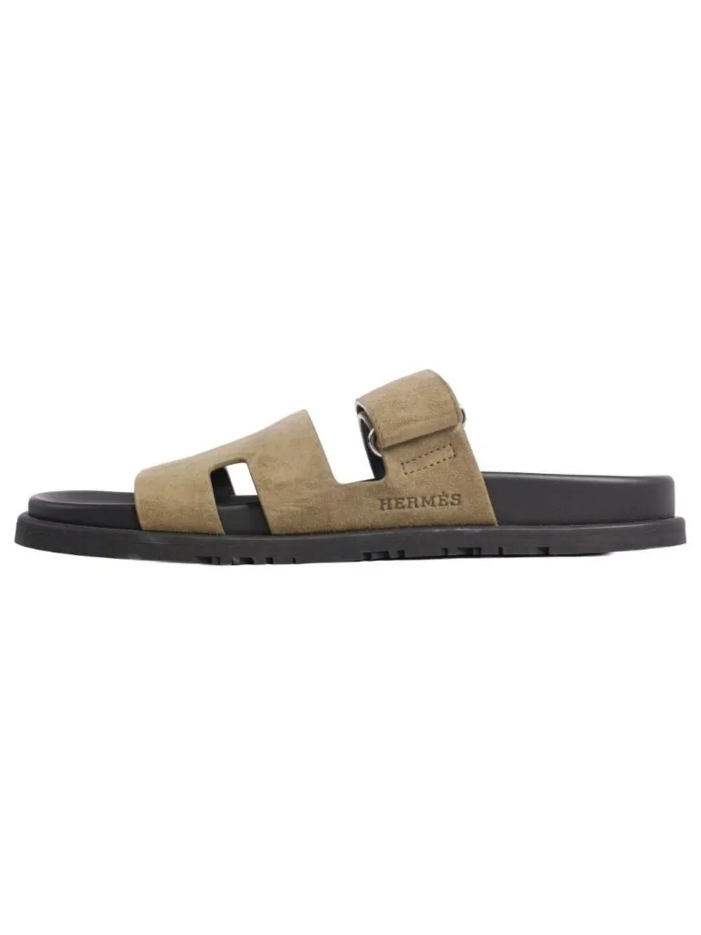 Hermes Sandals Chypre Logo Leather Shoes